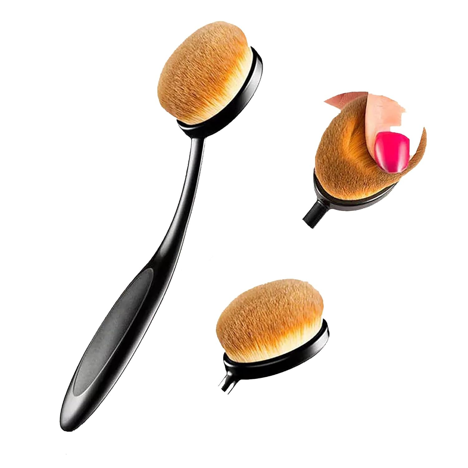 2 Pc Foundation Brush Type Kabuki Makeup Brushes Cosmetics Face Foundation Blending Foundation Makeup Brush Beauty Tool