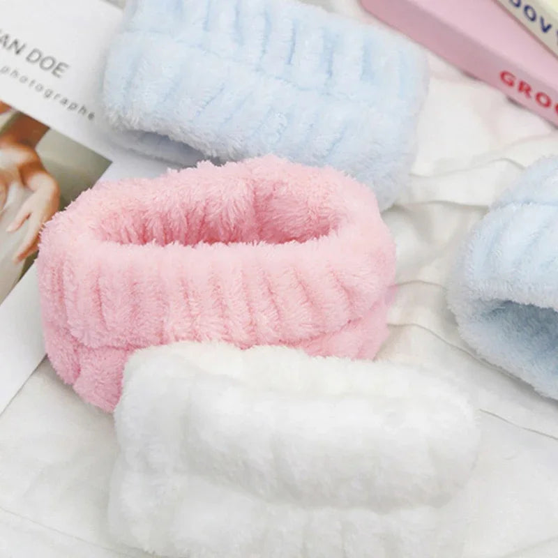 Face Wash Wristband Fleece Skincare  Band Wrist Cuffs