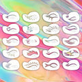 Eye Makeup Hollow Out Painting Template Quick Make-Up Stencils Eyeliner Molds Makeup Tool with a Variety of Shapes Eyeliner Stencil Pads Eyeshadow Applicators