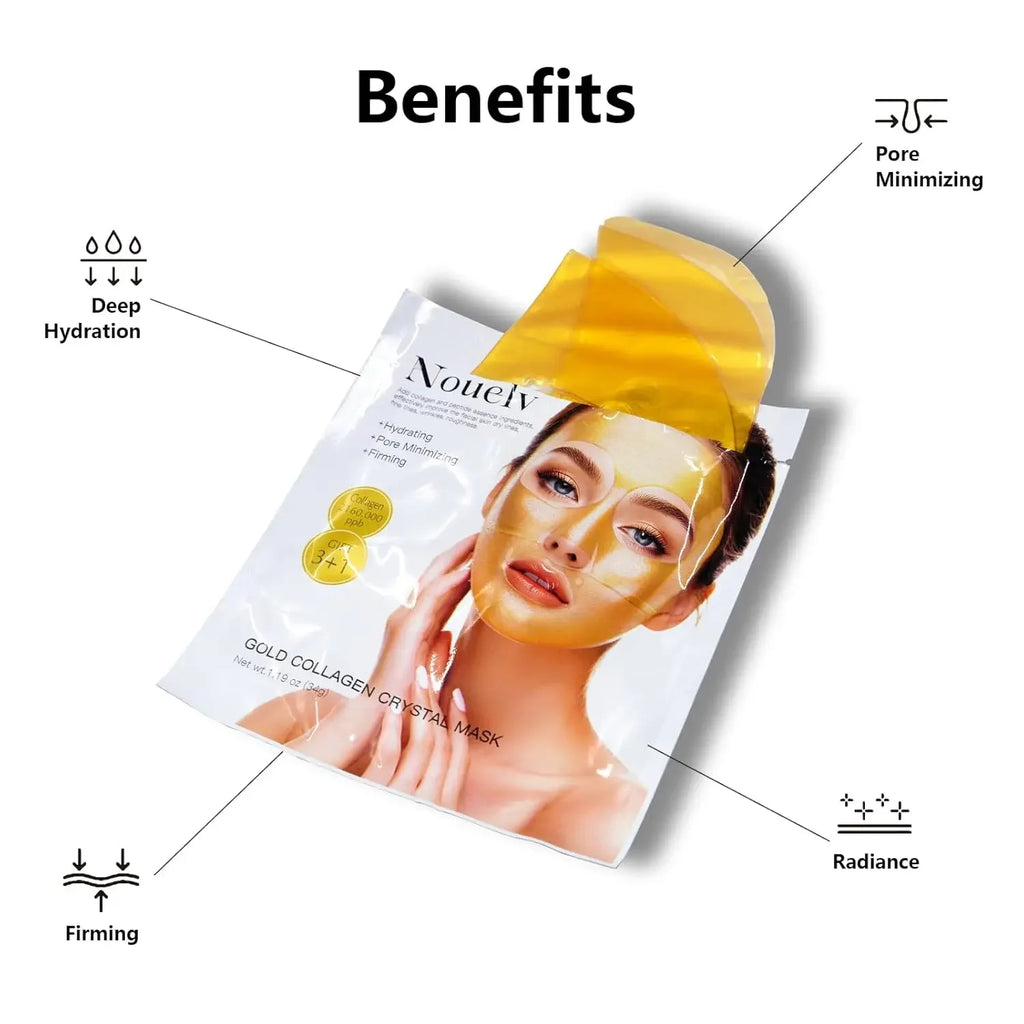 24K Gold Bio Collagen Face Mask, Hydrating Bio Collagen Mask Overnight Collagen Mask Hydrating Collagen Real Deep Mask Skin Care