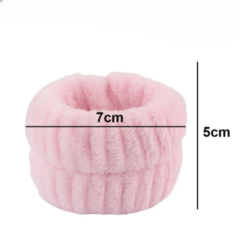 Face Wash Wristband Fleece Skincare  Band Wrist Cuffs