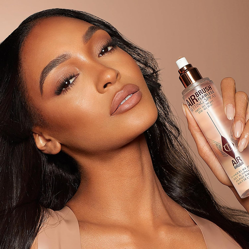 Charlotte Tilbury Airbrush Flawless Setting Spray - Ultra-Fine Hydrating Mist to Prime & Set Makeup up to 16Hr – Soothes and Blurs Skin, Waterproof, Wedding Makeup
