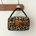 Cheetah Print Hello Kitty Plush Large Makeup HandBag