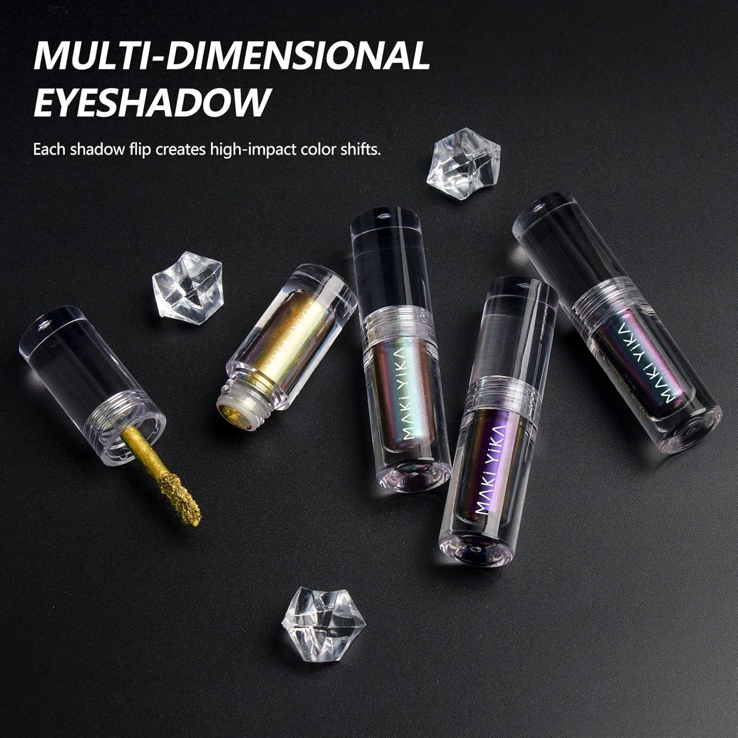 Glitter Liquid Eyeshadow Chameleon Metallic Eyeshadow Multicolor Shifting Long Lasting Multichrome Holographic Eye Topper Glitters (#6 Aurora)