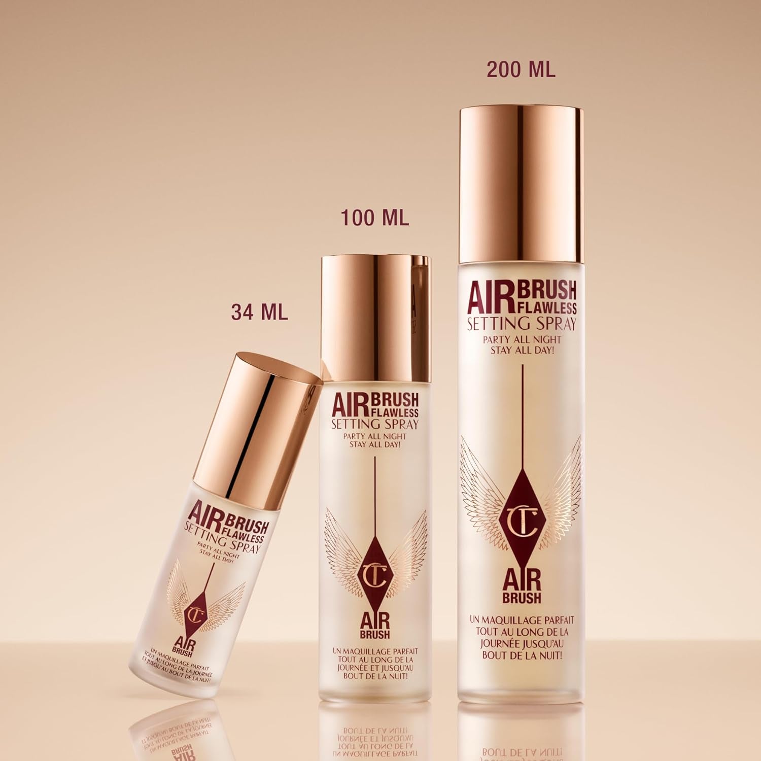 Charlotte Tilbury Airbrush Flawless Setting Spray - Ultra-Fine Hydrating Mist to Prime & Set Makeup up to 16Hr – Soothes and Blurs Skin, Waterproof, Wedding Makeup