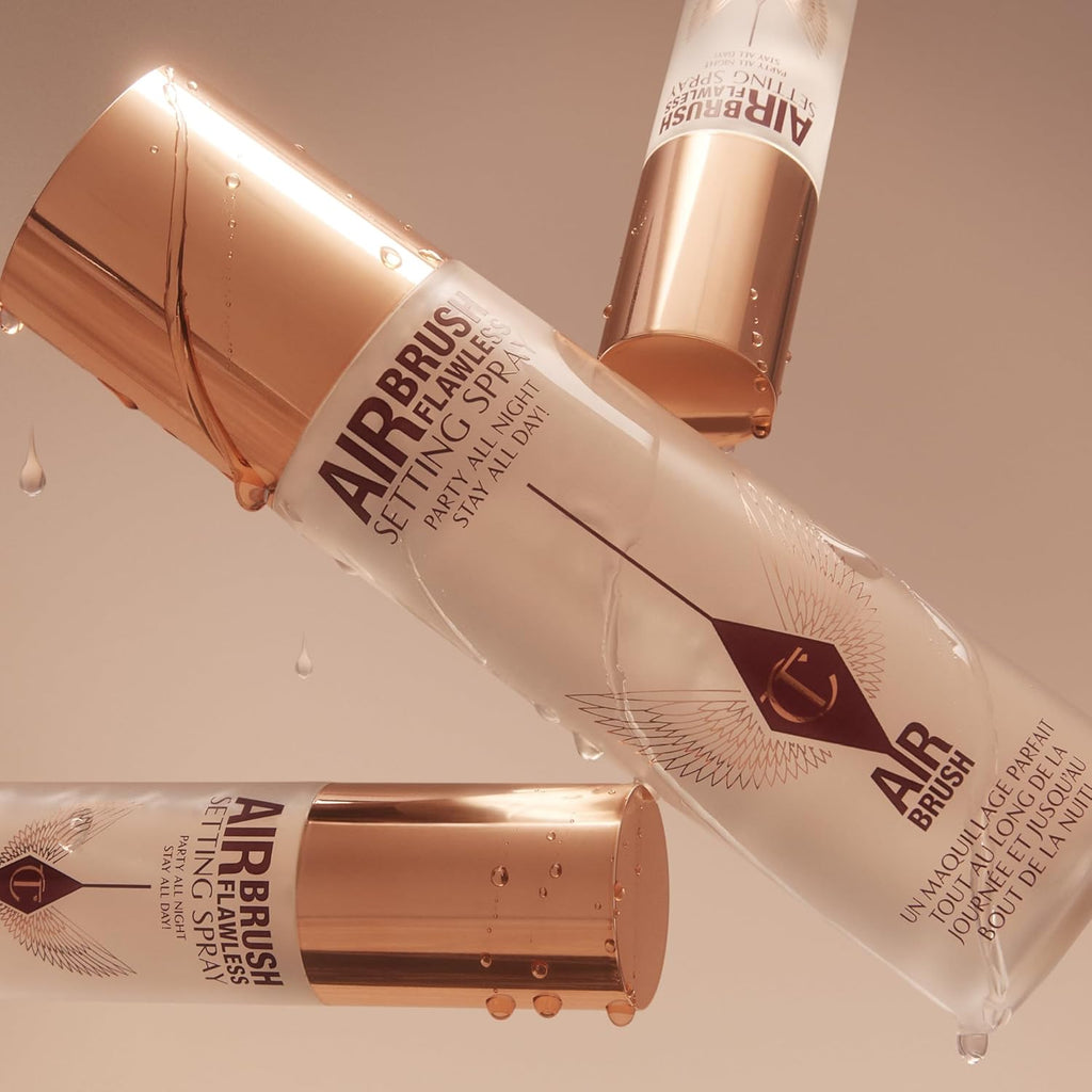 Charlotte Tilbury Airbrush Flawless Setting Spray - Ultra-Fine Hydrating Mist to Prime & Set Makeup up to 16Hr – Soothes and Blurs Skin, Waterproof, Wedding Makeup